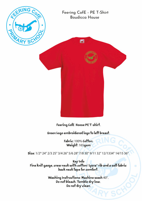 Feering cofE Boudicca house PE T-shirt