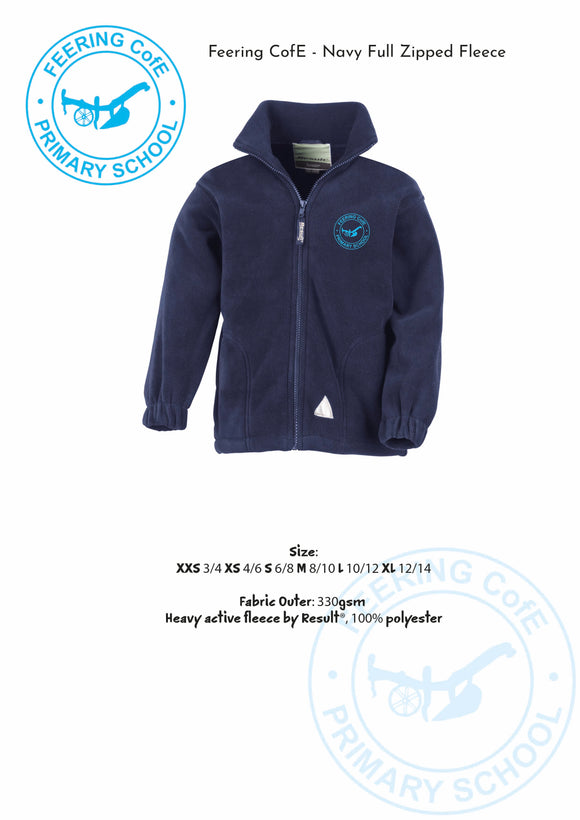 Feering CofE Full zip Fleece jacket