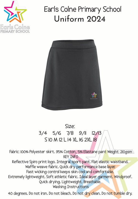 ECPS Black PE Skort