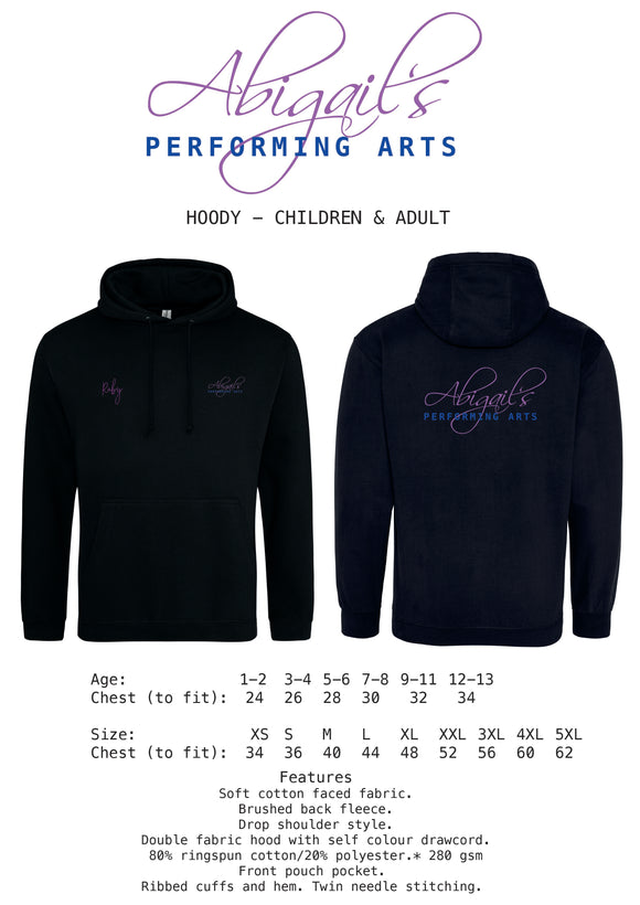 Abigail's Performing Arts - Hoody (Child & Adult)