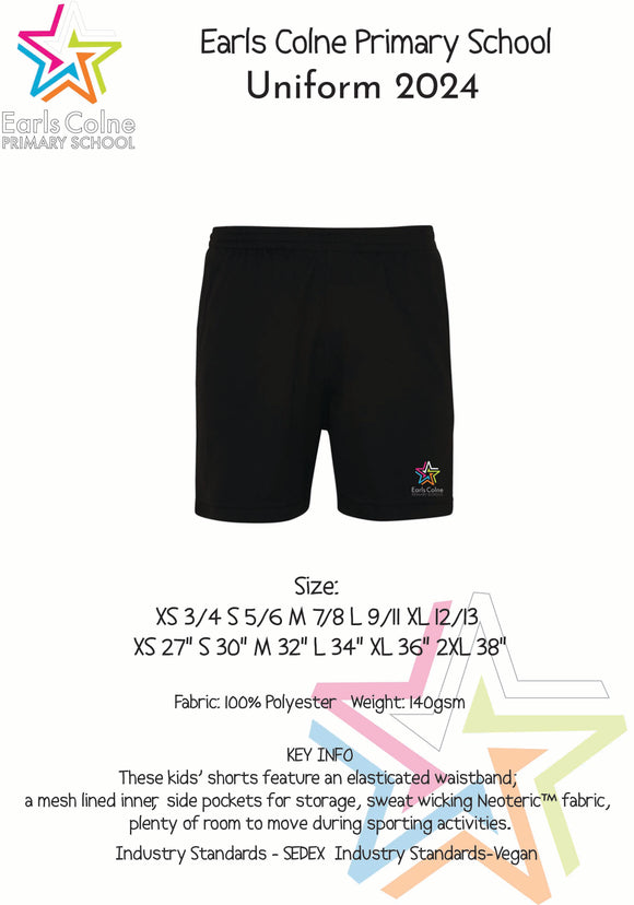 ECPS Black PE Shorts