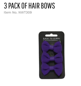 Purple 3pk of Bows