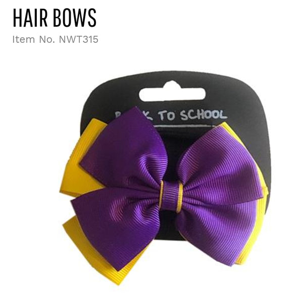 Purple and Yellow Bow